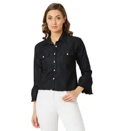 Miss Chase Black Relaxed Fit Jacket-picture-35