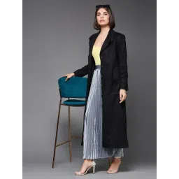 Miss Chase Black Relaxed Fit Longline Coat-picture-31