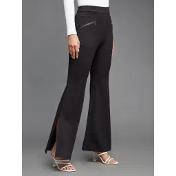 Miss Chase Black Relaxed Fit Trousers image 3