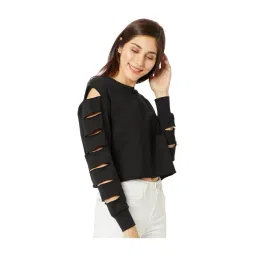 Miss Chase Black Round Neck Sweatshirt-picture-15
