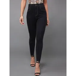 Miss Chase Black Skinny Fit High Rise Stretchable Jeans-picture-47