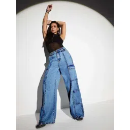 Miss Chase Blue Cargo Jeans-picture-47