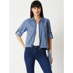 Miss Chase Blue Cotton Jacket-picture-42