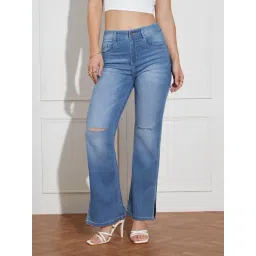 Miss Chase Blue Denim Solid Jeans-picture-36