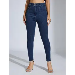 Miss Chase Blue Denim Solid Jeans-picture-38