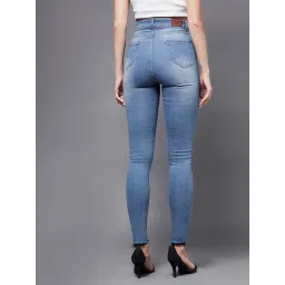 Miss Chase Blue Distressed High Rise Stretchable Jeans image 2