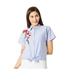 Miss Chase Blue Embroidered Shirt-picture-44