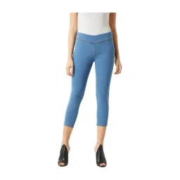 Miss Chase Blue Regular Fit High Rise Capris-picture-15