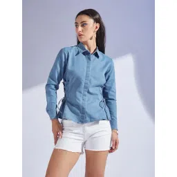 Miss Chase Blue Regular Fit Shirt-picture-49