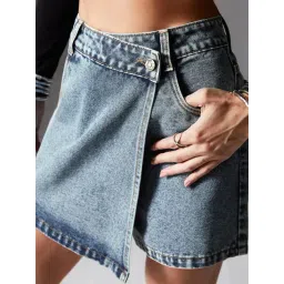 Miss Chase Blue Regular Fit Skorts image 5