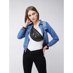 Miss Chase Blue Relaxed Fit Denim Jacket-picture-44