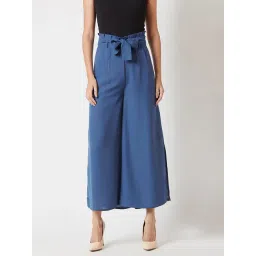 Miss Chase Blue Relaxed Fit Trousers-picture-29
