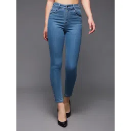 Miss Chase Blue Skinny Fit High Rise Stretchable Jeans-picture-46