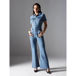 Miss Chase Blue Solid Jumpsuit-picture-46
