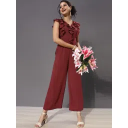 Miss Chase Brown V Neck Jumpsuit-picture-36