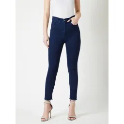 Miss Chase Dark Blue Denim Skinny Fit High Rise Jeans-picture-26