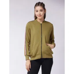 Miss Chase Green Relaxed Fit Bomber Jacket-picture-33