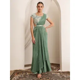 Miss Chase Green Slim Fit Embellished Dress-picture-26