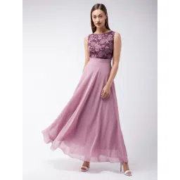 Miss Chase Lavender Lace Work Maxi Dress-picture-26