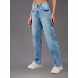 Miss Chase Light Blue Denim Relaxed Fit High Rise Jeans-picture-45