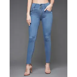 Miss Chase Light Blue Denim Skinny Fit High Rise Jeans-picture-20