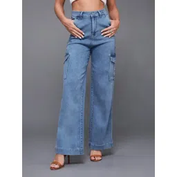 Miss Chase Light Blue Denim Solid Jeans-picture-47