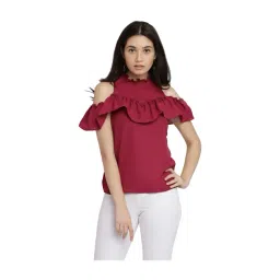 Miss Chase Magenta Crepe Top-image-38