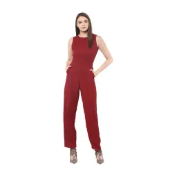 Miss Chase Maroon Polyester Jumpsuit-picture-38