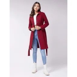 Miss Chase Maroon Relaxed Fit Jacket-picture-31