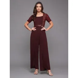 Miss Chase Maroon Relaxed Fit Jumpsuit-picture-16