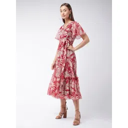 Miss Chase Multi Chiffon Floral Midi Dress-picture-10