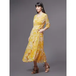 Miss Chase Multi Chiffon Floral Midi Dress image 3