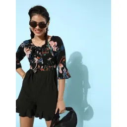 Miss Chase Multi Crepe Floral Playsuit-picture-35
