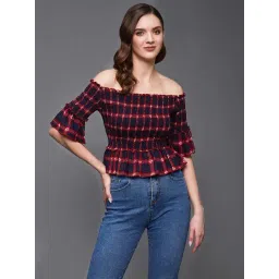 Miss Chase Multicolor Check Top-picture-47
