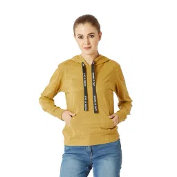 Miss Chase Mustard Cotton Relaxed Fit Hoodie-picture-25