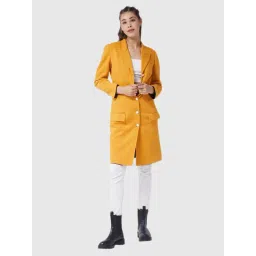 Miss Chase Mustard Relaxed Fit Jacket-picture-19