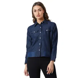 Miss Chase Navy Solid Jacket-picture-37