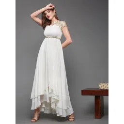 Miss Chase Off White Embellished Maxi Dress-picture-14