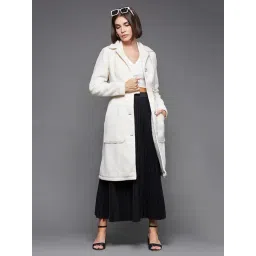 Miss Chase Off White Relaxed Fit Longline Coat-picture-28