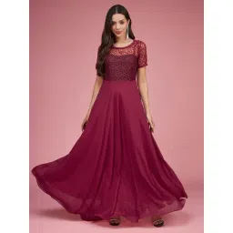 Miss Chase Pink Self Dress-picture-23