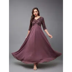 Miss Chase Purple Self Dress-picture-28
