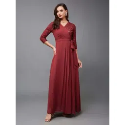 Miss Chase Red Self Dress-picture-29