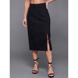 Miss Chase Straight Midi Slit Skirt-picture-19