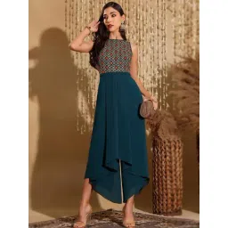 Miss Chase Turquoise Embroidery Jumpsuit-picture-21