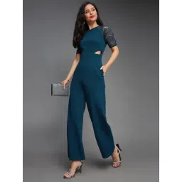Miss Chase Turquoise Slim Fit Jumpsuit-picture-28
