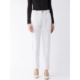 Miss Chase White Relaxed Fit High Rise Jeans-picture-23