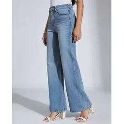 miss chase Wide Leg High Rise Stretchable Jeans-picture-14