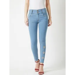 Miss Chase Women Blue Skinny Fit High-Rise Clean Look Stretchable Jeans-picture-10