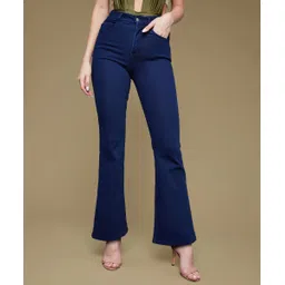 miss chase Women Boot-Leg High Rise Dark Blue Jeans-picture-19