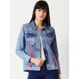Miss Chase Women Checked Denim Jacket-picture-25